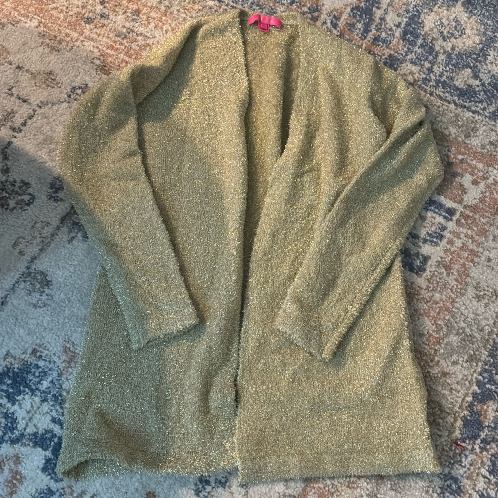 Lilly Pulitzer XS women’s gold sparkly cardigan